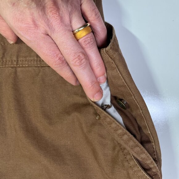 Key Size 40 Brown Cotton Overalls Carpenter *30.5" Inseam - Picture 10 of 16